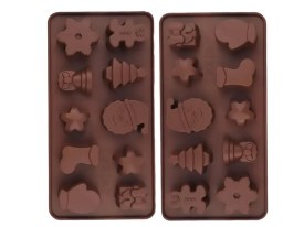 Molde silicona 10 figuras de Navidad 